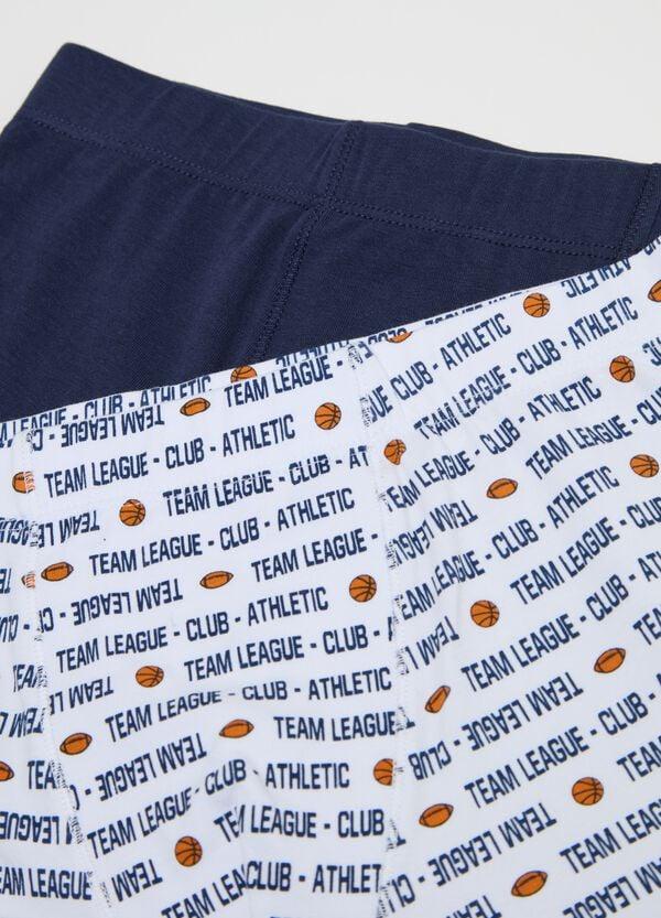Ovs Set Cinque Boxer In Cotone Stretch Motivo Sports