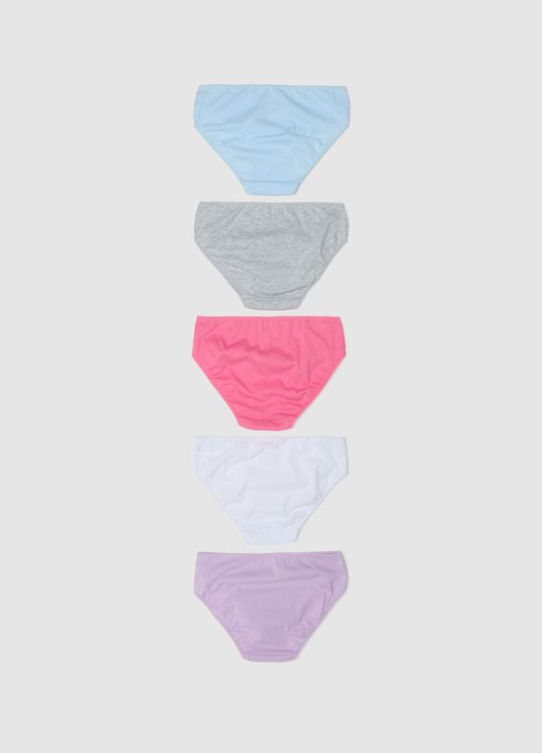 Ovs Set Cinque Slip In Cotone Con Stampa Gatto Addormentato