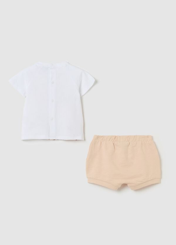 Ovs Set In Cotone T-shirt Con Stampa Tigrotto E Shorts