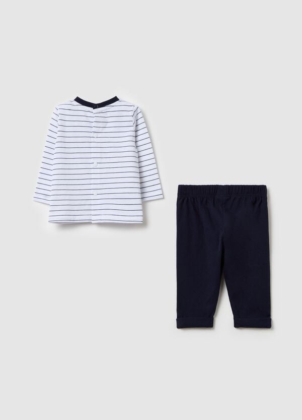 Ovs Set T-shirt E Pantaloni In Cotone Con Applicazione