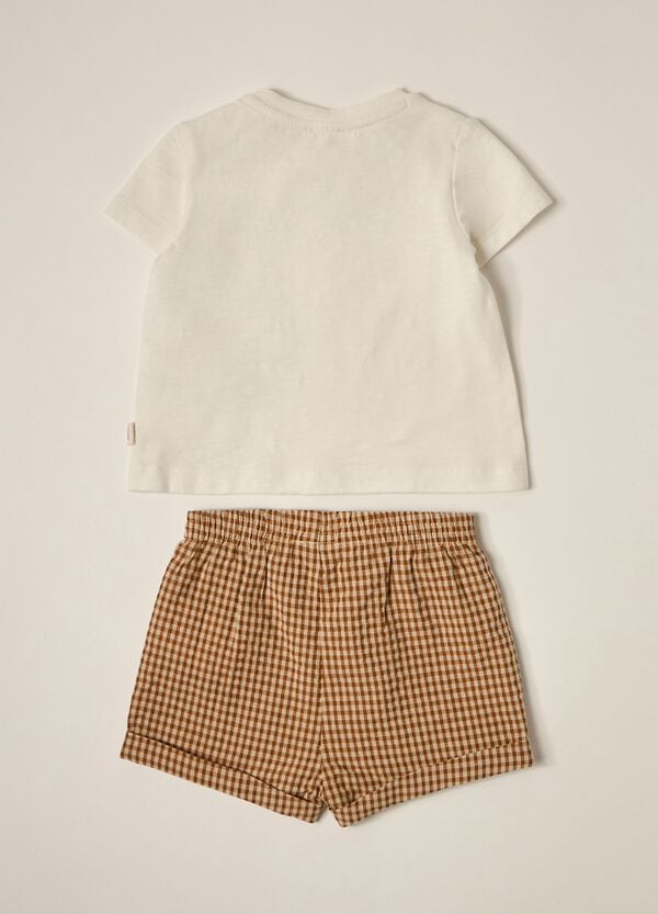 Ovs Set T-shirt E Shorts In Cotone Stretch IANA Neonato