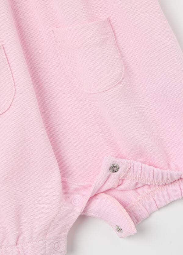 Ovs Set T-shirt In Fantasia Micro Pois E Salopette In Cotone