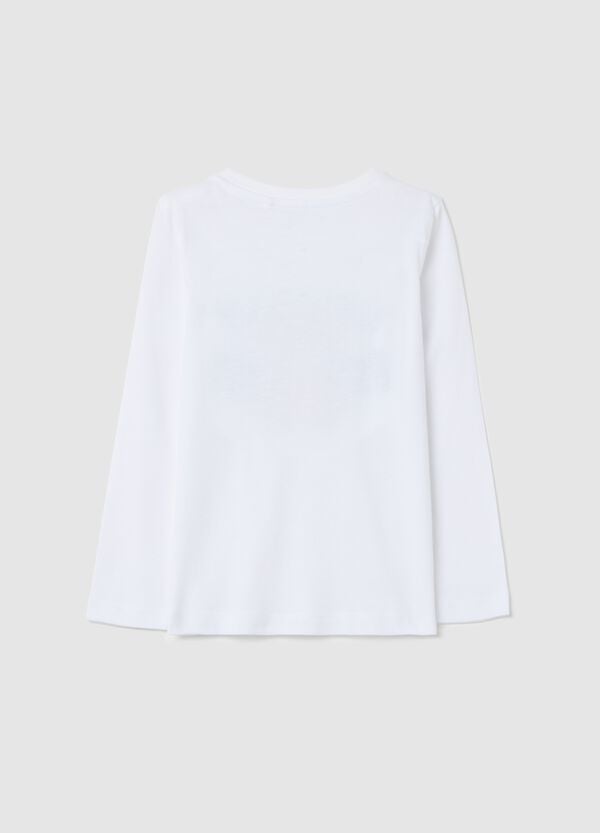 Ovs T-shirt A Maniche Lunghe Con Stampa "Lovely Bear"