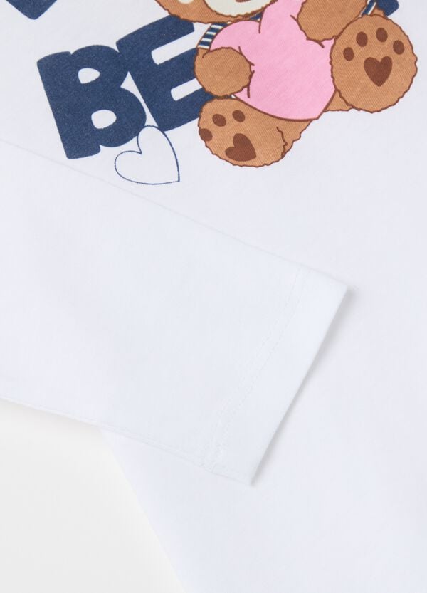 Ovs T-shirt A Maniche Lunghe Con Stampa "Lovely Bear"