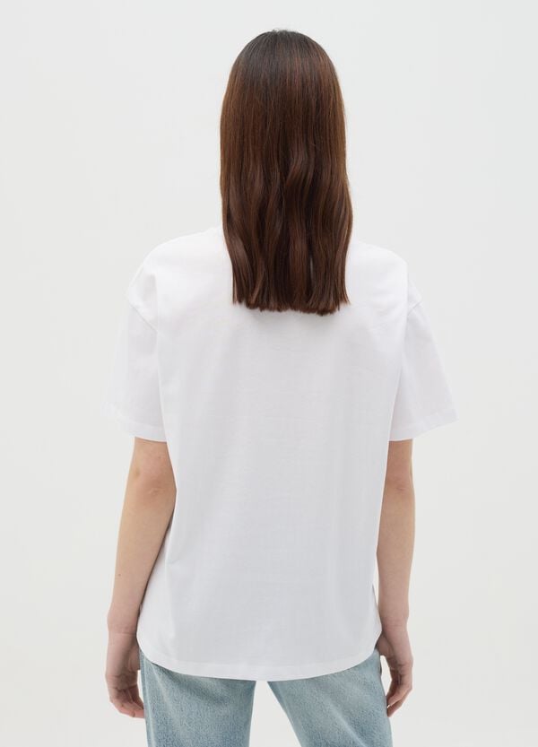 Ovs T-shirt Bianca In Cotone Con Stampa L'incantevole Creamy