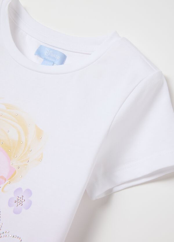 Ovs T-shirt Bianca In Cotone Stretch Con Stampa Elsa