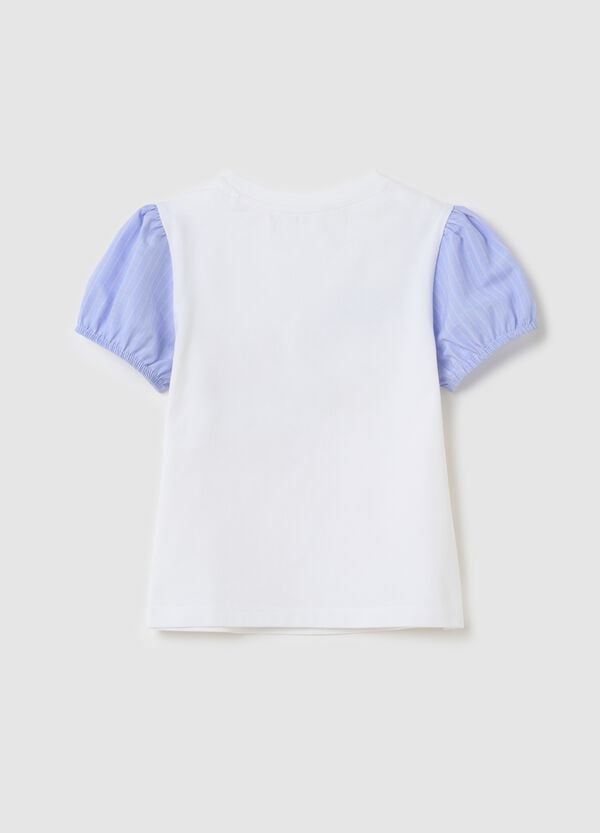 Ovs T-shirt Con Maniche A Righe Stampa Paperino E Paperina