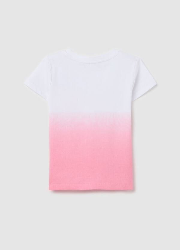 Ovs T-shirt Degradé Con Stampa Fiori E Ricamo Cuori
