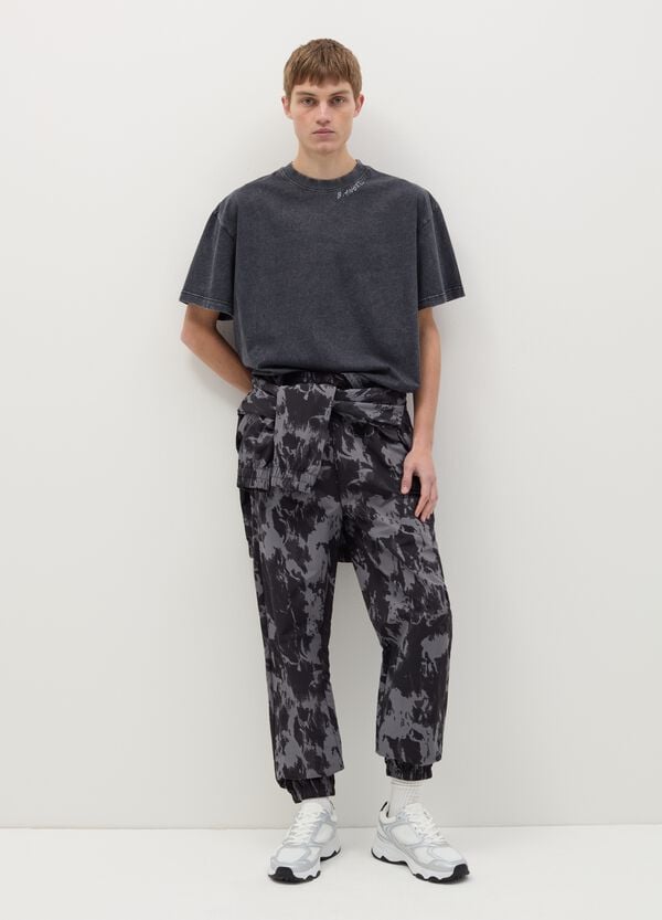 Ovs T-shirt In Cotone Acid Wash B.ANGEL X MARE FUORI