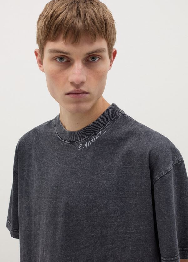 Ovs T-shirt In Cotone Acid Wash B.ANGEL X MARE FUORI