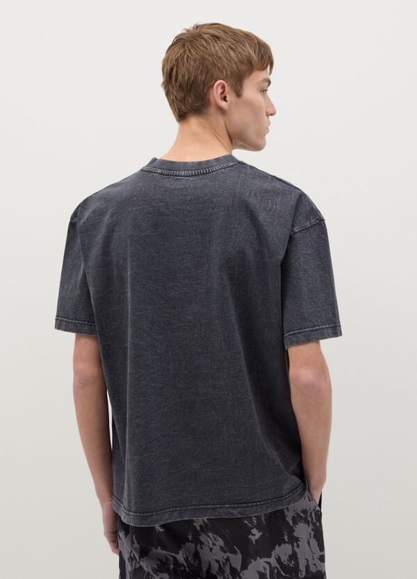Ovs T-shirt In Cotone Acid Wash B.ANGEL X MARE FUORI