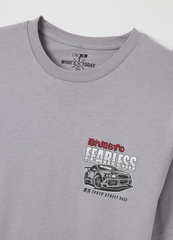 Ovs T-shirt In Cotone Con Stampa Auto Da Corsa "Fearless"