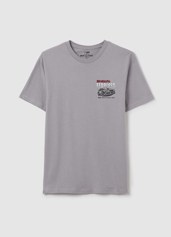 Ovs T-shirt in cotone con stampa auto da corsa "Fearless"