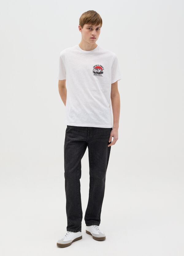 Ovs T-shirt In Cotone Con Stampa Auto Da Corsa "Jacky Drift"