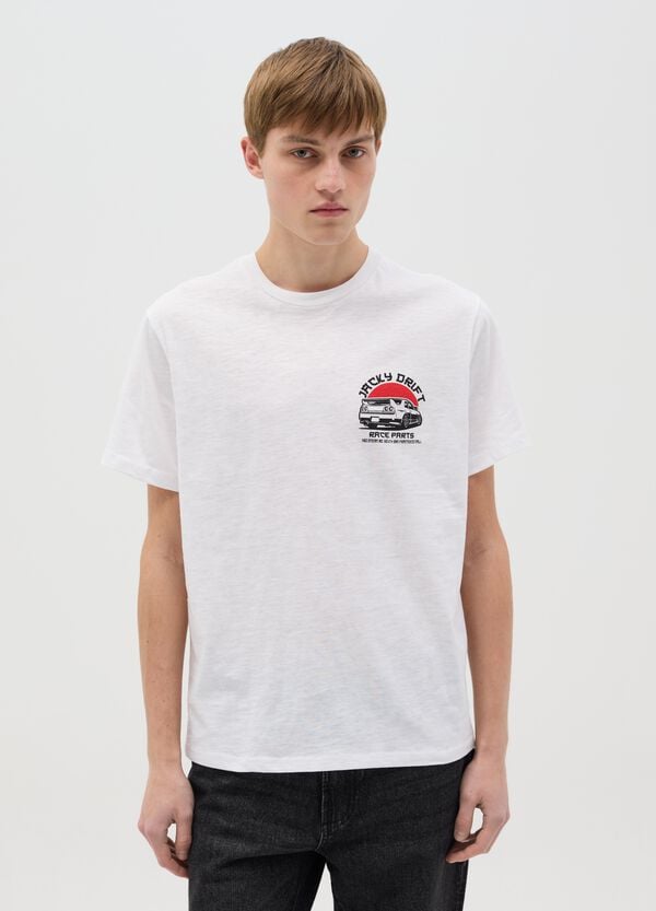 Ovs T-shirt in cotone con stampa auto da corsa "Jacky Drift"
