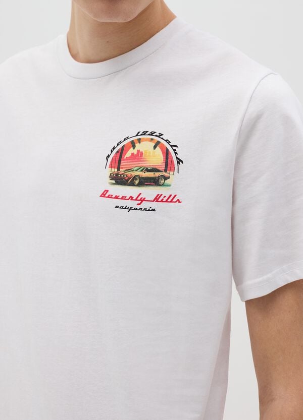 Ovs T-shirt In Cotone Con Stampa "Beverly Hills Race"
