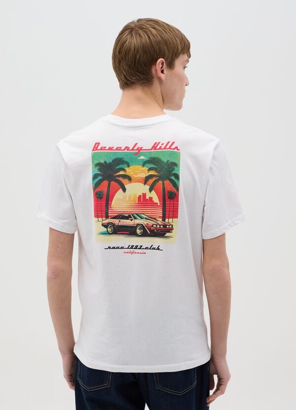 Ovs T-shirt In Cotone Con Stampa "Beverly Hills Race"