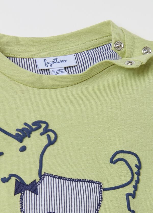Ovs T-shirt In Cotone Con Stampa Cagnolino Elegante