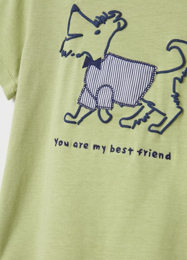 Ovs T-shirt In Cotone Con Stampa Cagnolino Elegante