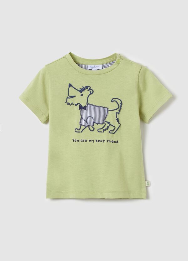 Ovs T-shirt in cotone con stampa cagnolino elegante