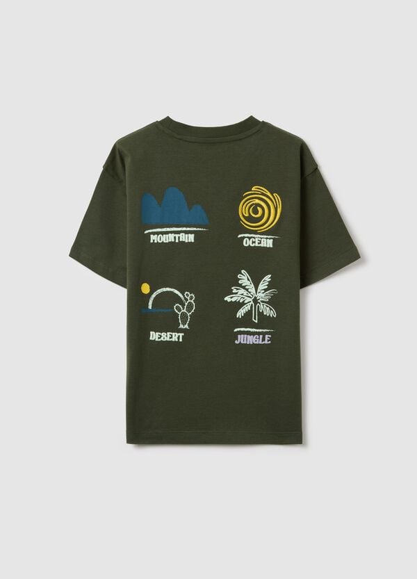 Ovs T-shirt In Cotone Con Stampa "Go To Your Super Cool Place"