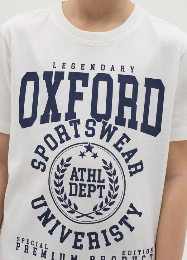 Ovs T-shirt In Cotone Con Stampa "Sportswear University"