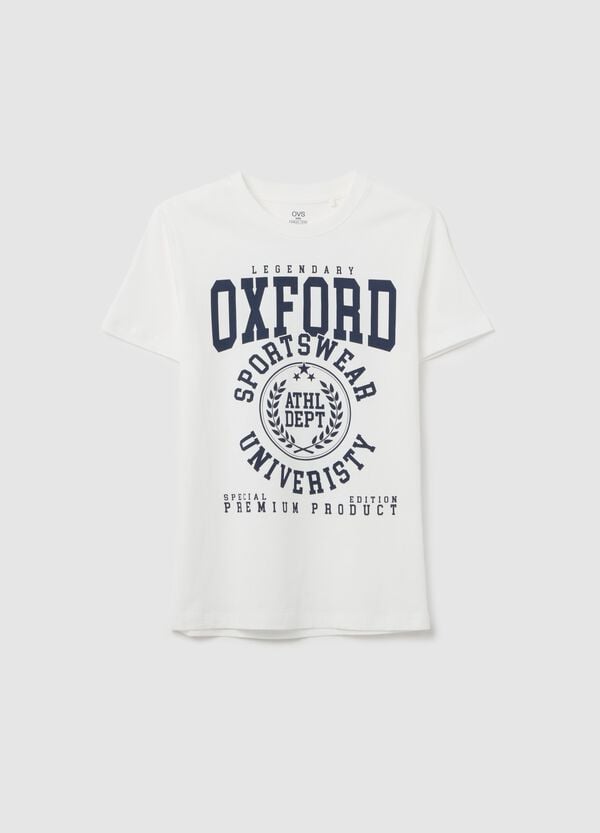 Ovs T-shirt In Cotone Con Stampa "Sportswear University"