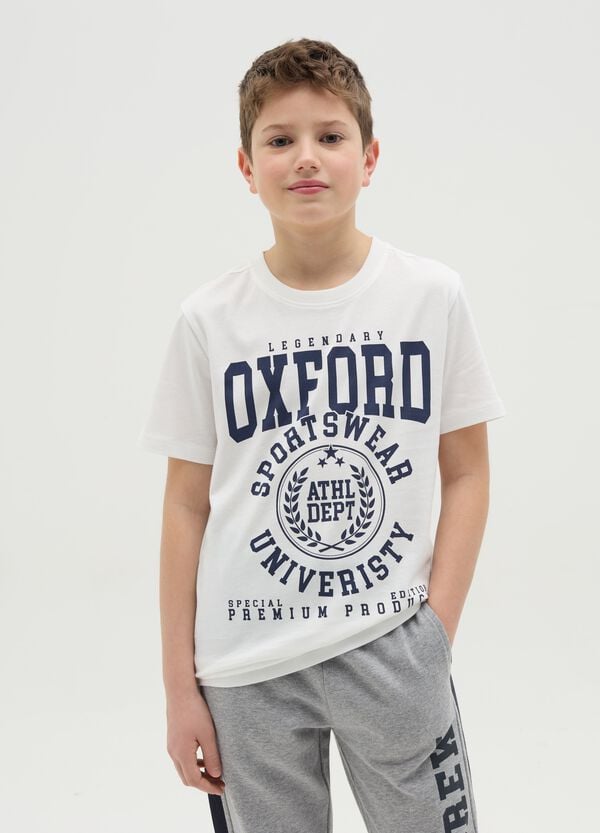 Ovs T-shirt in cotone con stampa "Sportswear University"