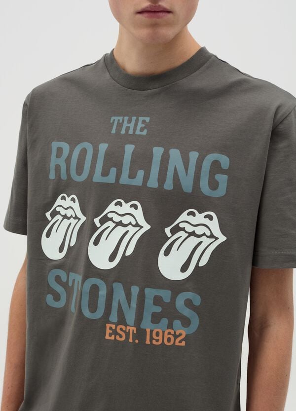 Ovs T-shirt In Cotone Con Stampa The Rolling Stones