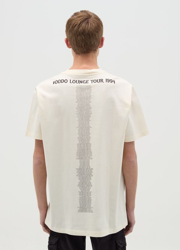 Ovs T-shirt In Cotone Con Stampa The Rolling Stones