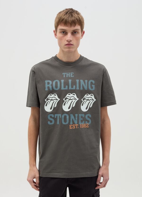 Ovs T-shirt in cotone con stampa The Rolling Stones