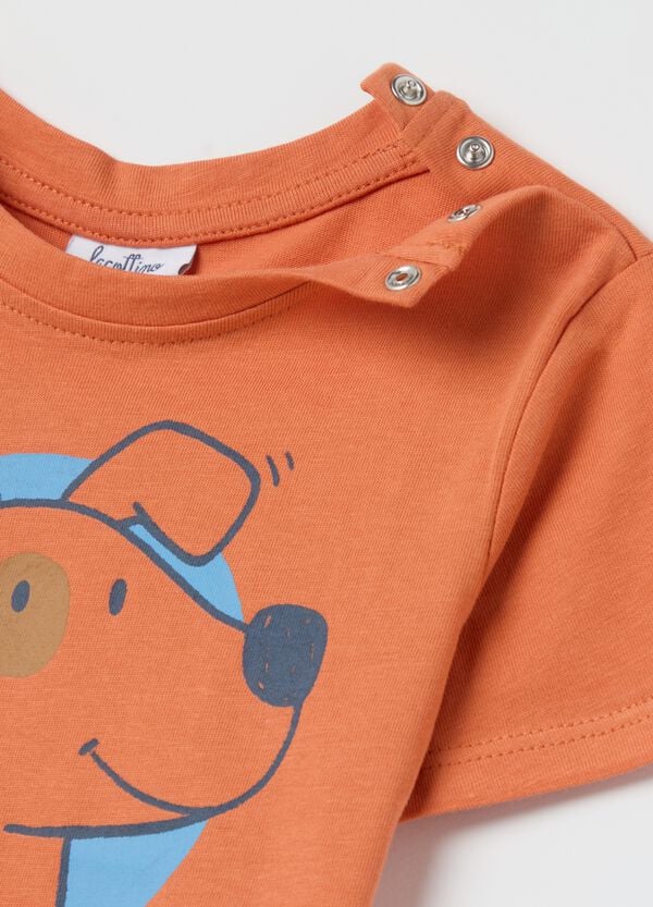 Ovs T-shirt In Cotone Stampa Cagnolino "My New Friend"