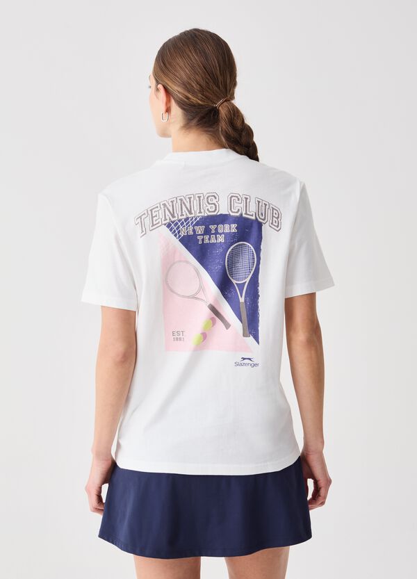 Ovs T-shirt In Cotone Stampa Motivo Tennis SLAZENGER