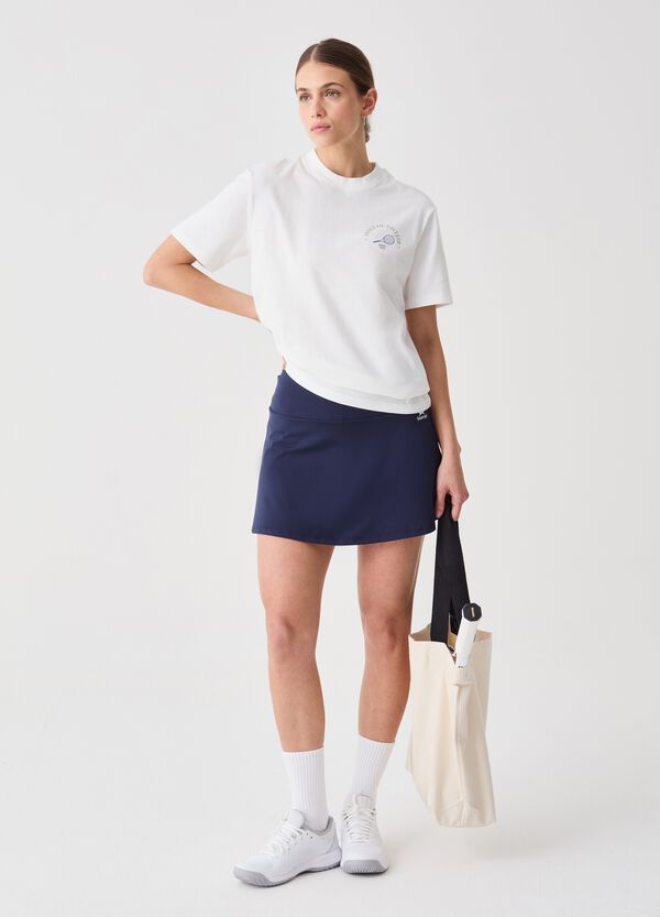 Ovs T-shirt in cotone stampa motivo tennis SLAZENGER