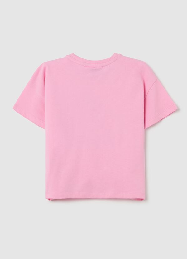Ovs T-shirt In Cotone Stretch Con Paillettes E Stampa Gabby