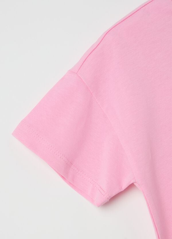 Ovs T-shirt In Cotone Stretch Con Paillettes E Stampa Gabby