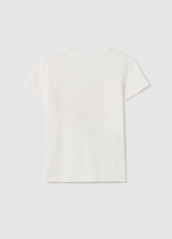 Ovs T-shirt In Cotone Stretch Con Stampa Farfalla Fiore