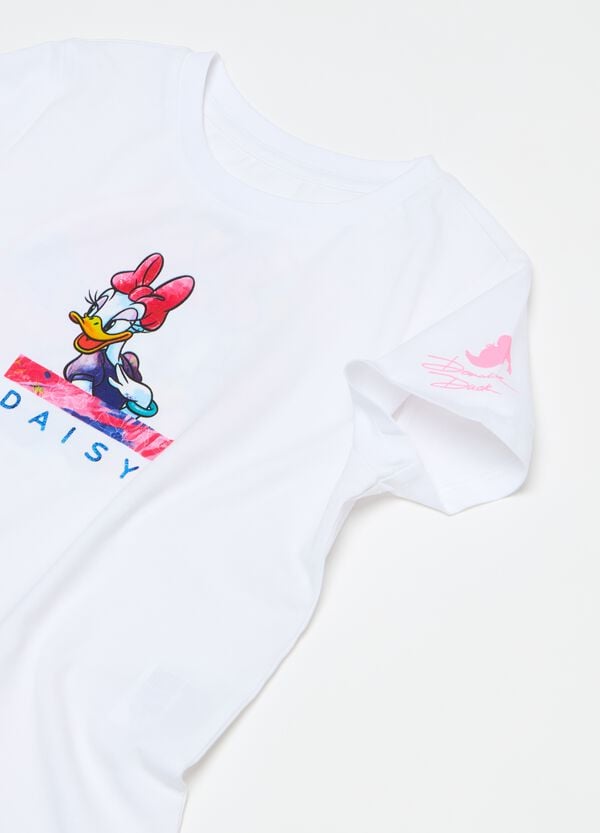 Ovs T-shirt In Cotone Stretch Stampa Donald Duck 90