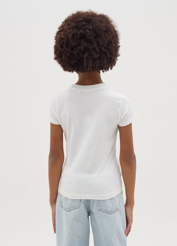 Ovs T-shirt In Cotone Stretch Stampa "Shoreditch" E Cuore