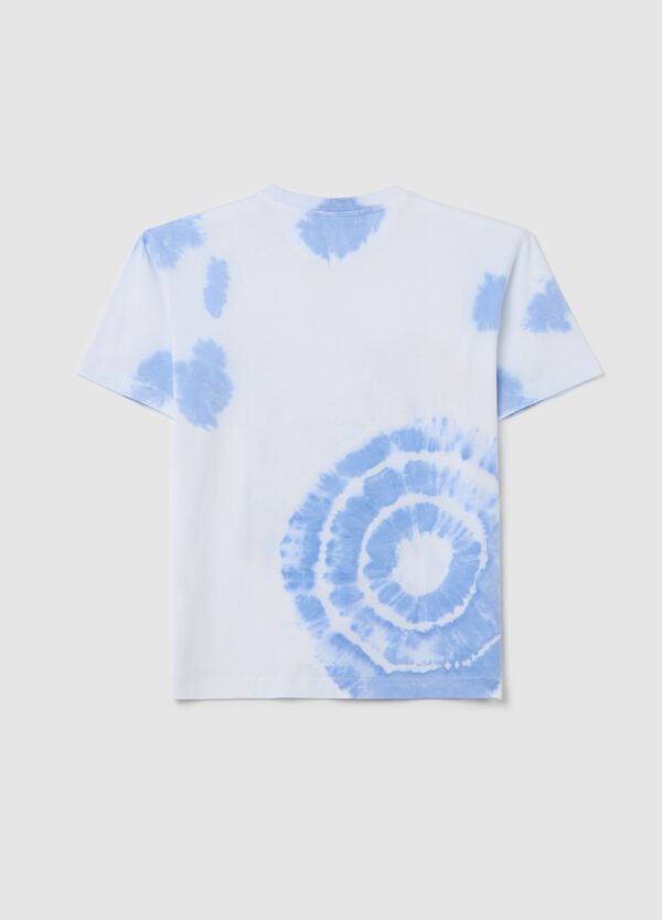 Ovs T-shirt In Cotone Tie Dye Con Stampa Fuoristrada