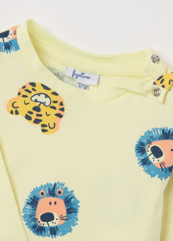 Ovs T-shirt Maniche Lunghe Con Stampa Animali Della Savana