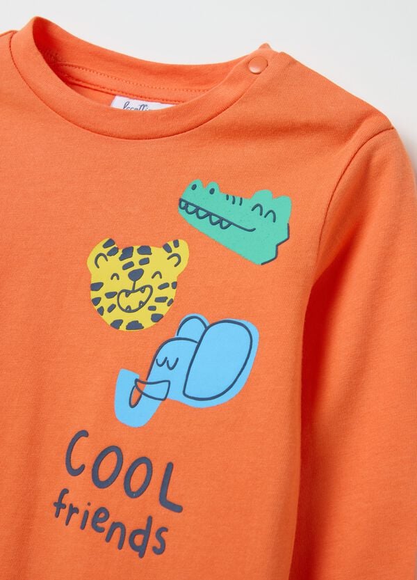 Ovs T-shirt Maniche Lunghe In Cotone Stampa "COOL Friends"