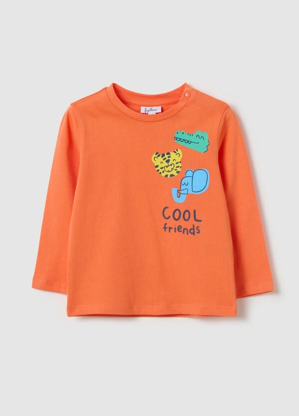 Ovs T-shirt maniche lunghe in cotone stampa "COOL friends"