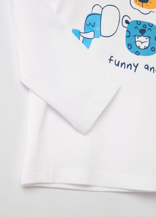 Ovs T-shirt Maniche Lunghe In Cotone Stampa "Jungle Mood"