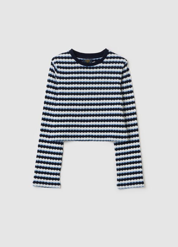 Ovs T-shirt Maniche Lunghe In Maglia Motivo A Righe