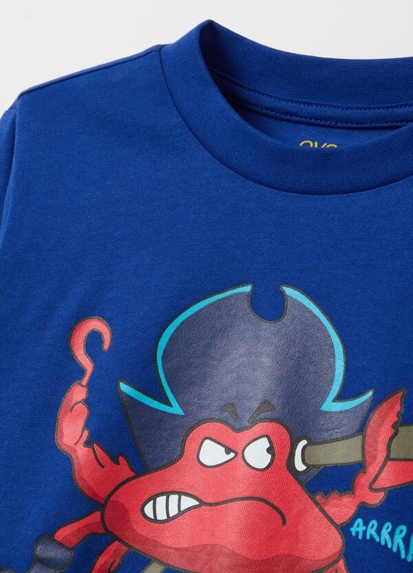 Ovs T-shirt Maniche Lunghe Stampa "Crabby The Captain"