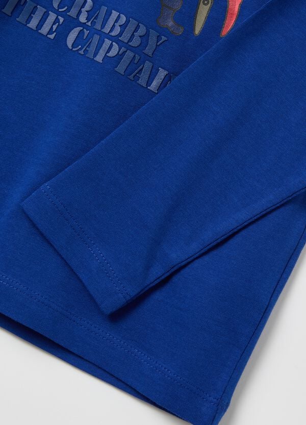 Ovs T-shirt Maniche Lunghe Stampa "Crabby The Captain"