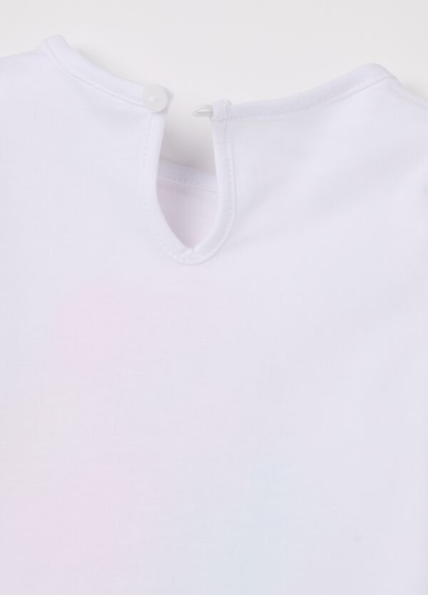Ovs T-shirt Maniche Lunghe Stampa Glitterata Gelato