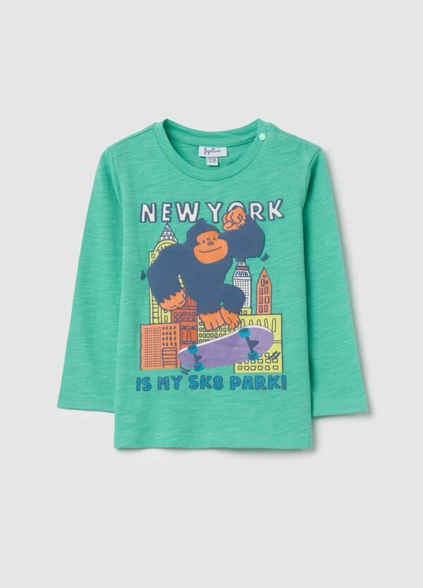 Ovs T-shirt maniche lunghe stampa "New York is my sk8 park"
