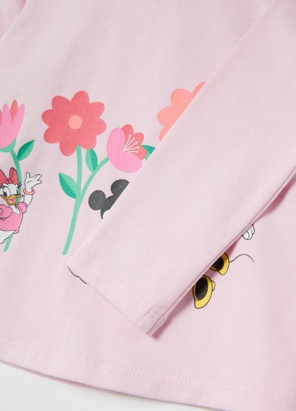 Ovs T-shirt Maniche Lunghe Stampa Paperina Topolino E Minnie